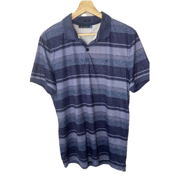 J Lindenberg Polo Mason Slim Jersey Men’s Short Sleeve Golf Shirt Large Blue - Picture 2 of 9